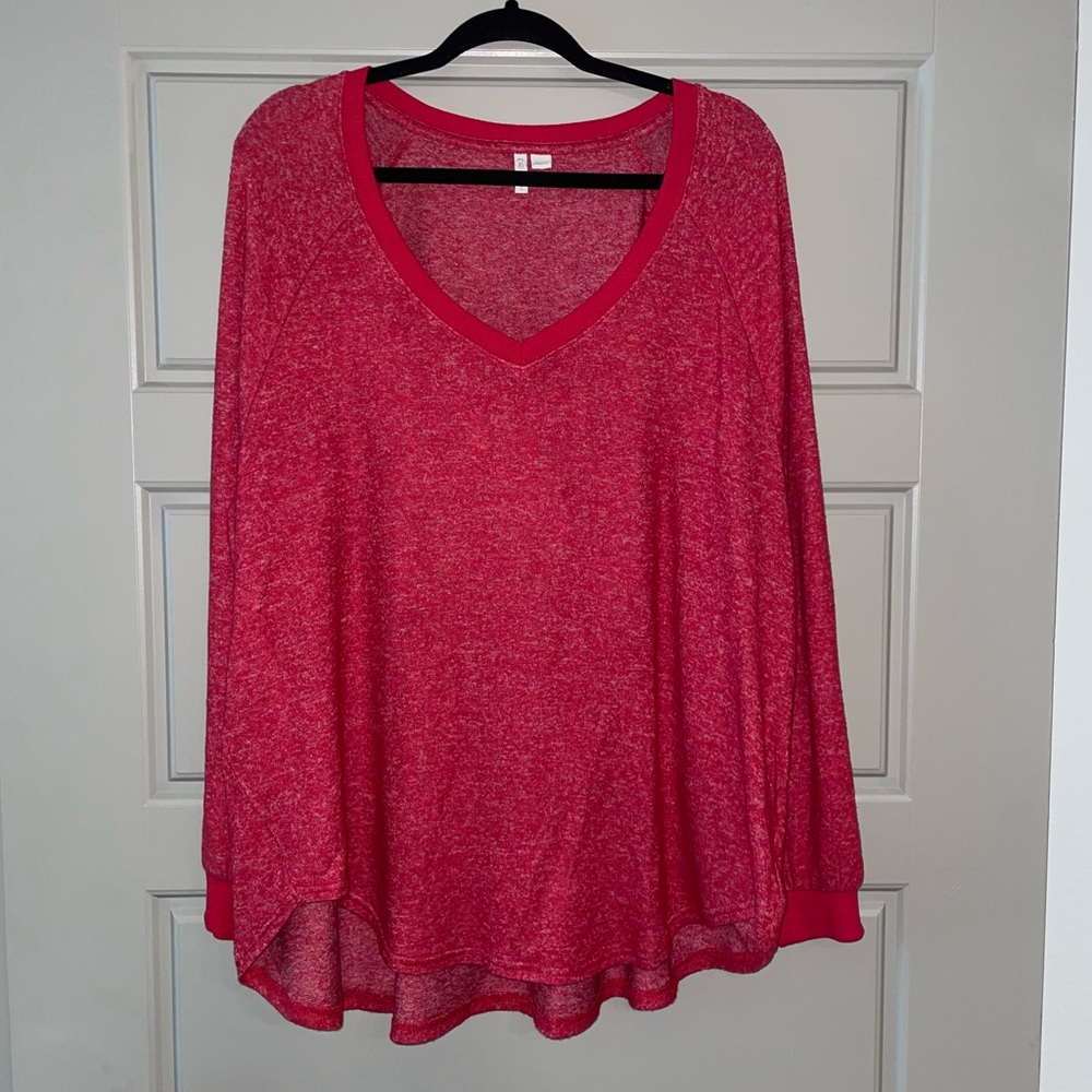 Cato Red Bell Sleeve Blouse